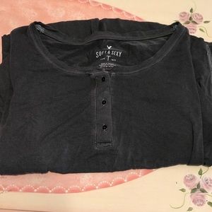 American Eagle Soft And Sexy Henley Tee